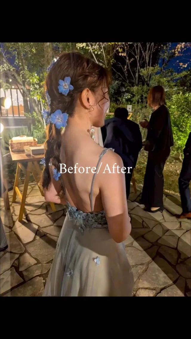 流行りの加工でブライダルのBefore afterを🎼